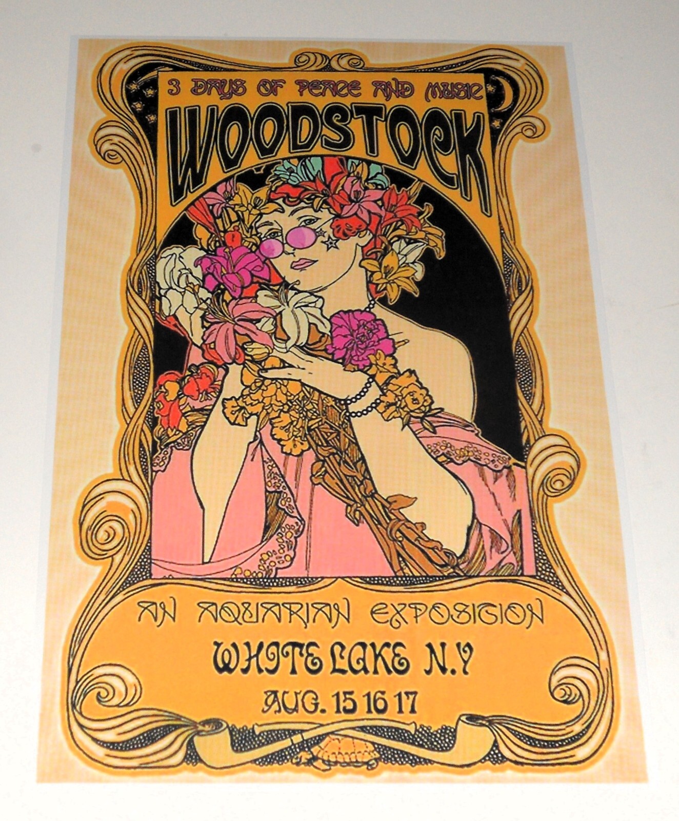 Large Woodstock 1969 Concert Poster, 19\