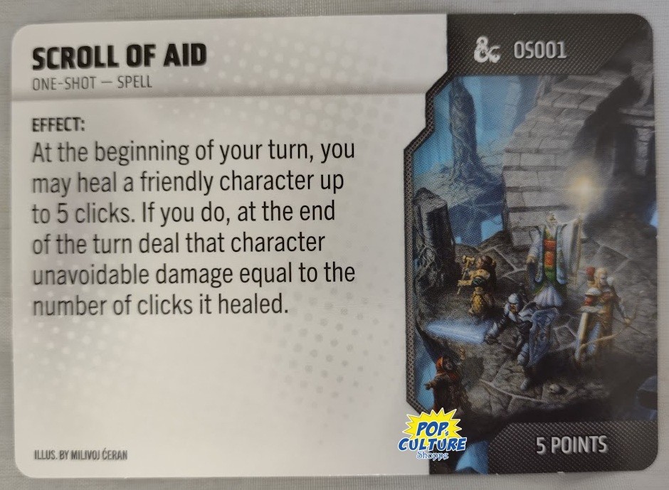 HEROCLIX D&D os001-os013 One Shot CARD SET from Dungeons and Dragons Boosters