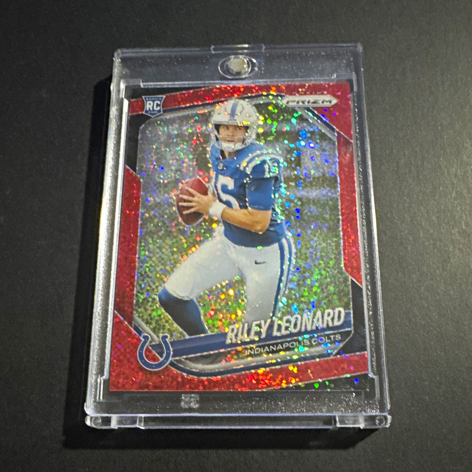 Panini Prizm 2025 Riley Leonard RC Red Shimmer Prizm #342 Colts