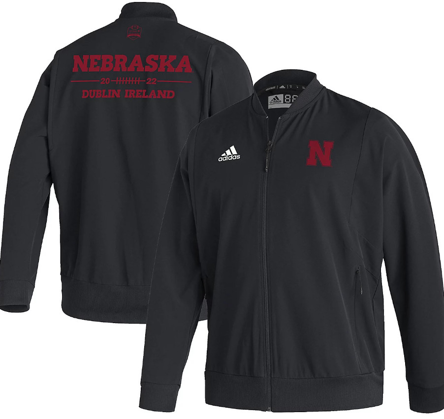 NEW Adidas Men\'s Nebraska Huskers Ireland Sideline Full Zip Jacket Size Medium NEW Adidas Men\'s Nebraska Huskers Ireland Sideline Full Zip Jacket Size Medium