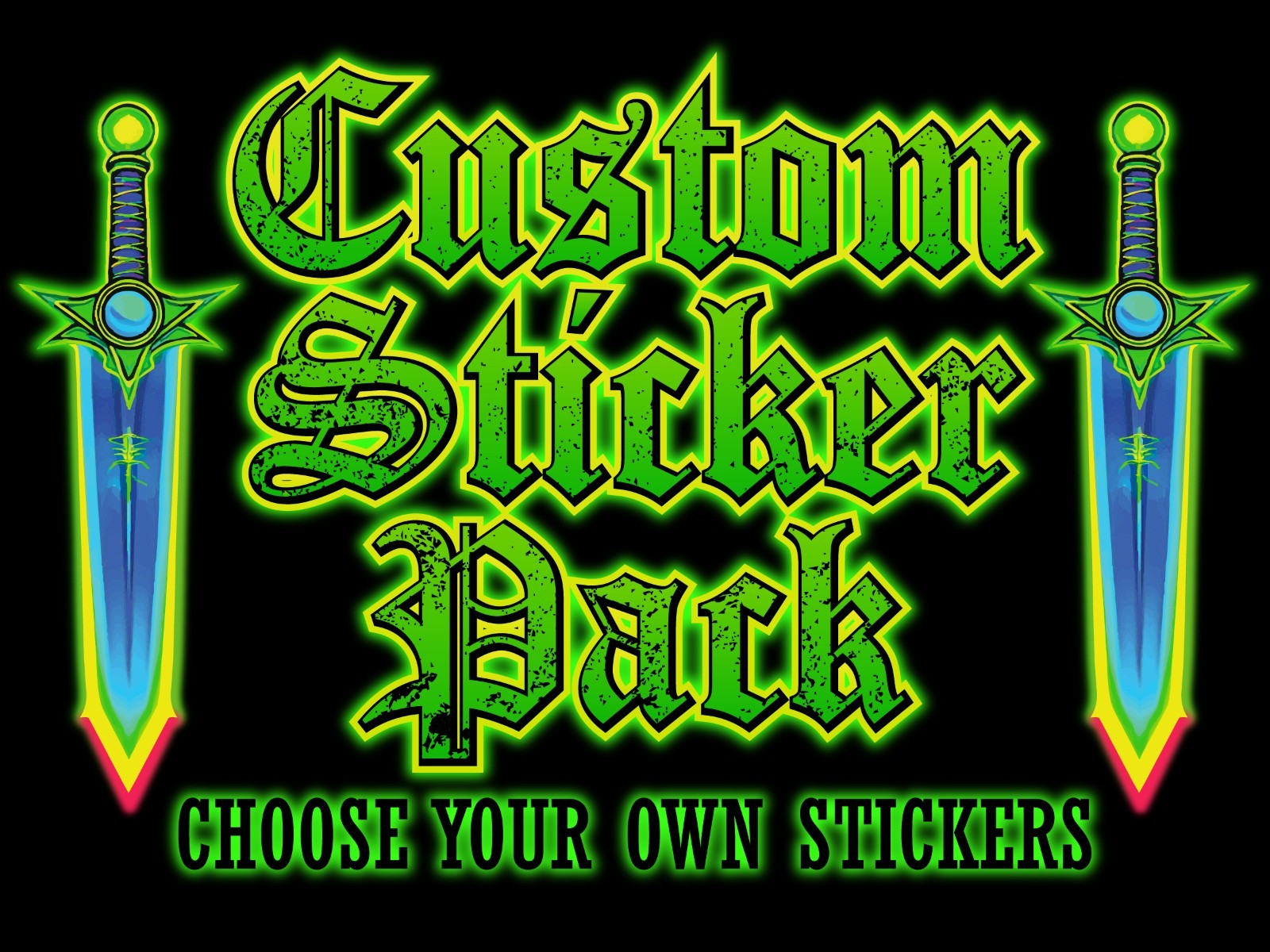 Custom Sticker Pack 10 STICKERS - Choose From 4,000+ Designs - Build Your Own