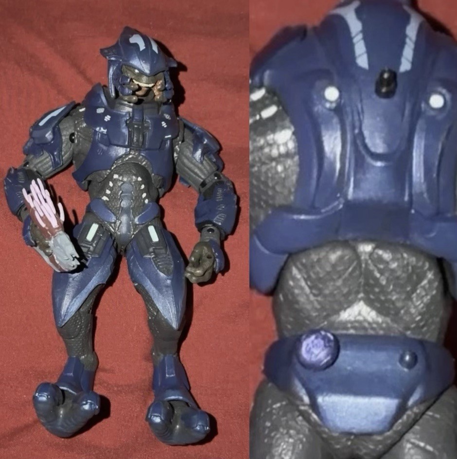 McFarlane Toys Halo Reach Elite Minor Blue Action Figure Gun Helmet Complete