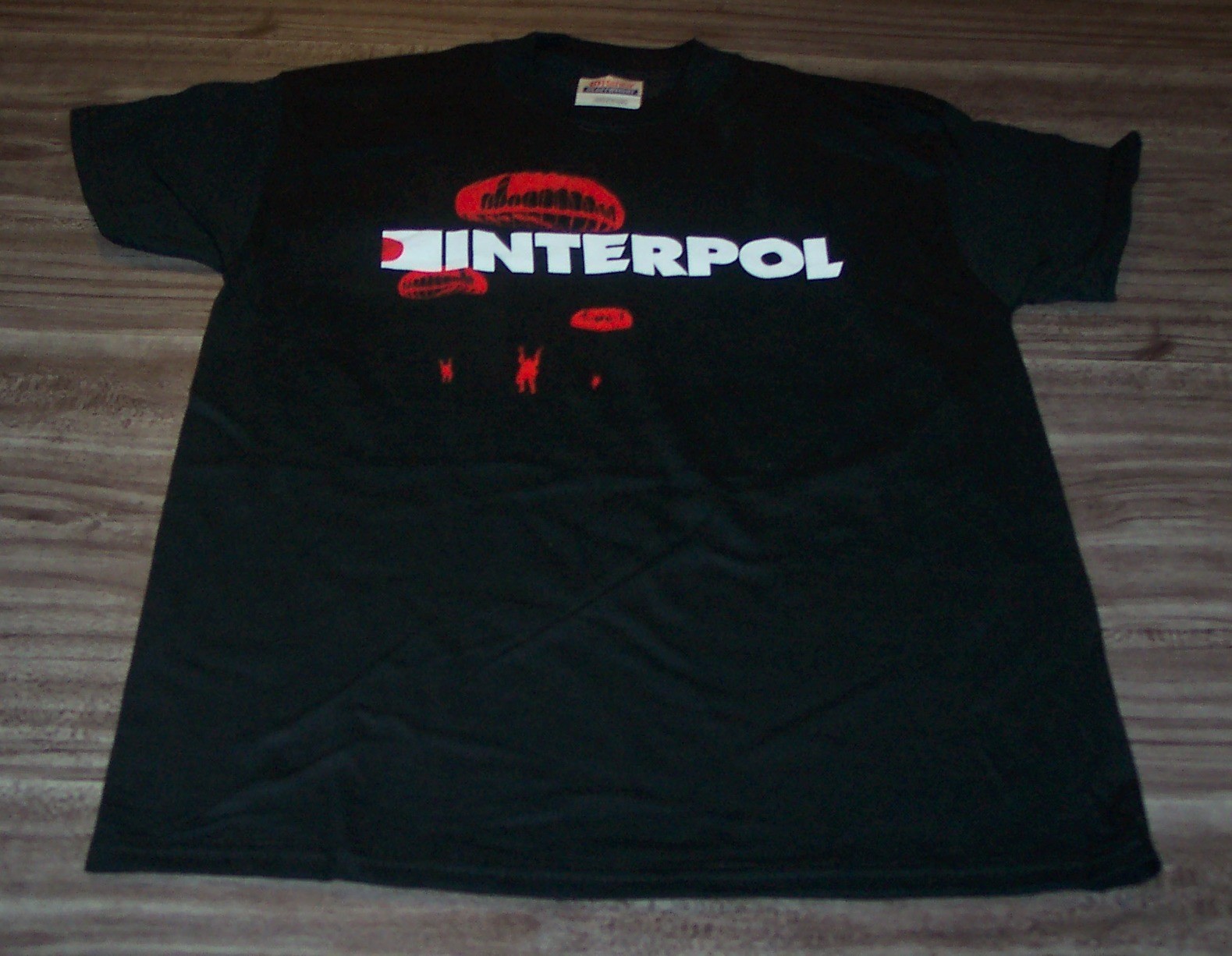 Vintage 2004 INTERPOL Band Paratroopers ANTICS T-Shirt YOUTH LARGE 14-16 NEW