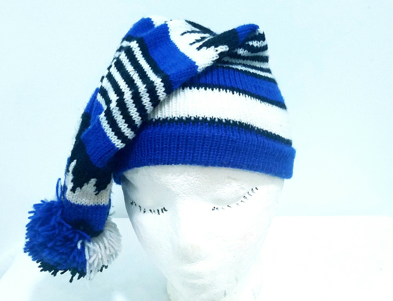Igbo Nigerian Traditional War Dance Hat Cap. Ohafia Men\'s Knitted Stripped Hat