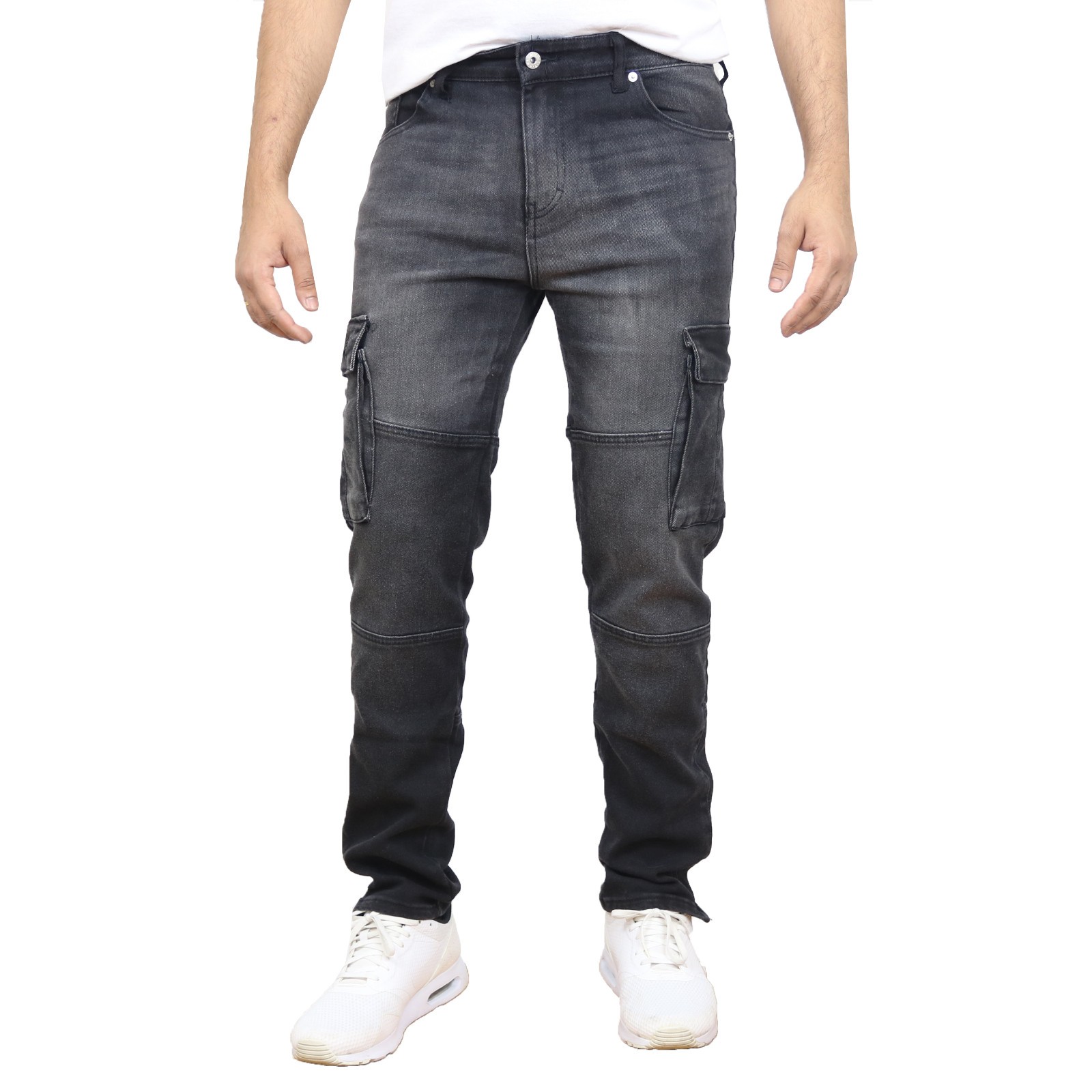 Men\'s Stretch Cargo Pocket Jeans (Sizes- 30-42) Brand New With 