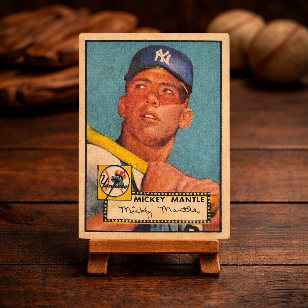 Vintage-Style Souvenir • Mickey Mantle 1952 Rookie Inspired Novelty Display Card