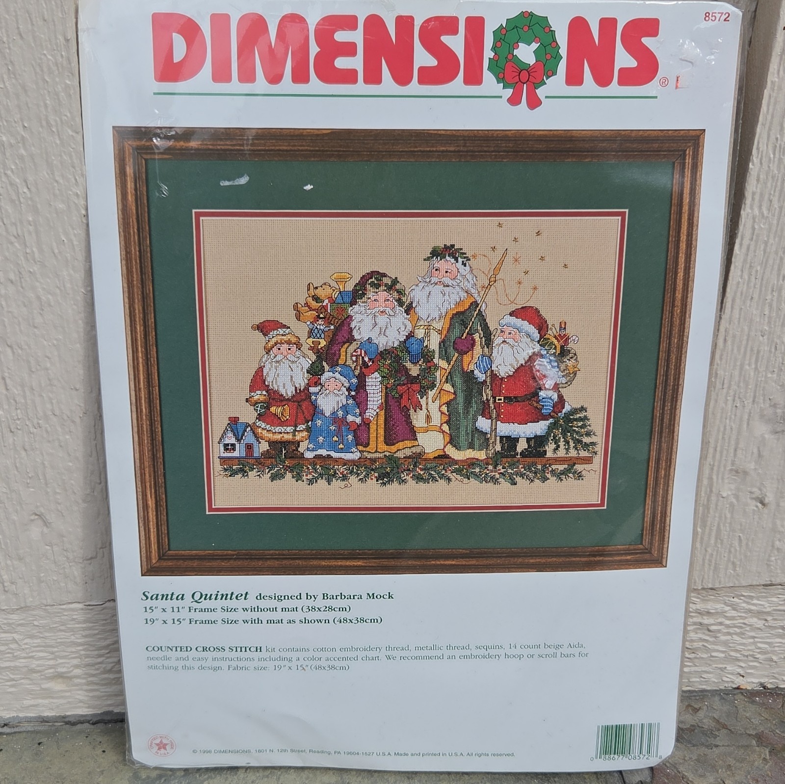 VTGHTFNIP DIMENSIONS COUNTED CROSS STITCH KIT SANTA QUINTET VTGHTFNIP DIMENSIONS COUNTED CROSS STITCH KIT SANTA QUINTET