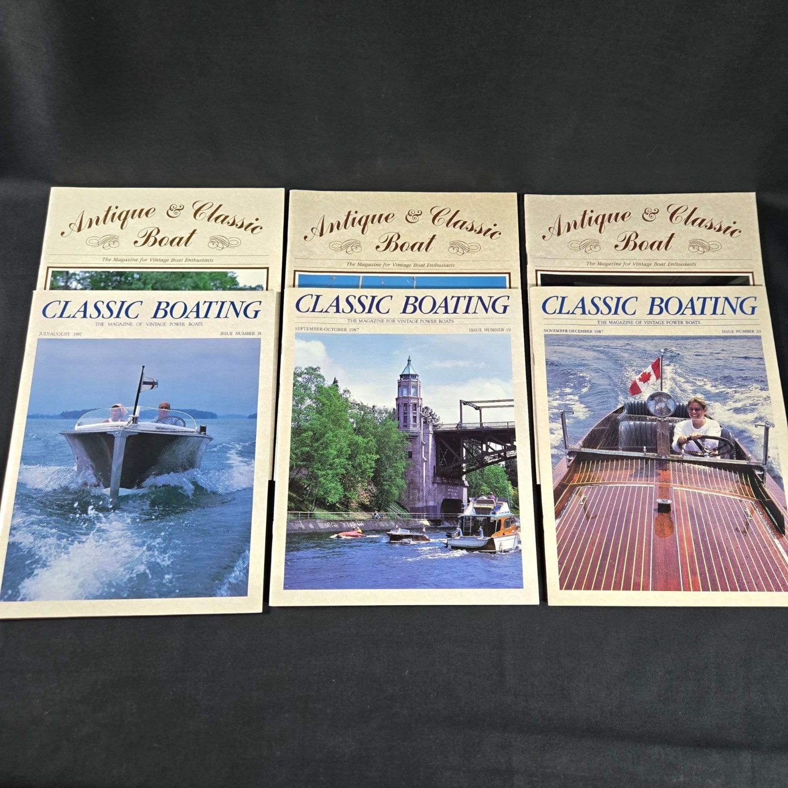 Antique & Classic Boat Magazines Issue 15-20 Boating Complete Year 1987 Vintage