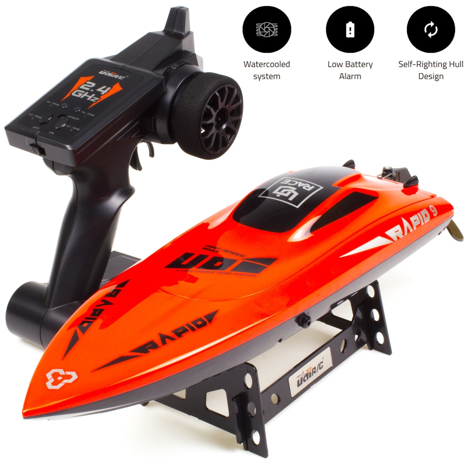 UDIRC 2.4Ghz RC Racing Boat 30KM/H High Speed Remote Control Boat Gift Adult Kid