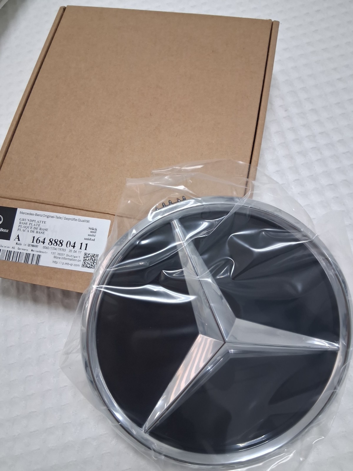Mercedes Front Grille Star Emblem Distronic Upgrade AMG Style Plate A1648880411