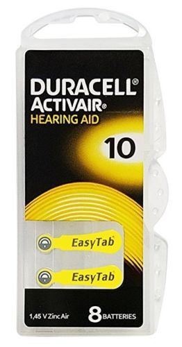 Duracell Activair Mercury Free Hearing Aid Batteries Size 10 (40-160) Exp 2029 Duracell Activair Mercury Free Hearing Aid Batteries Size 10 (40-160) Exp 2029