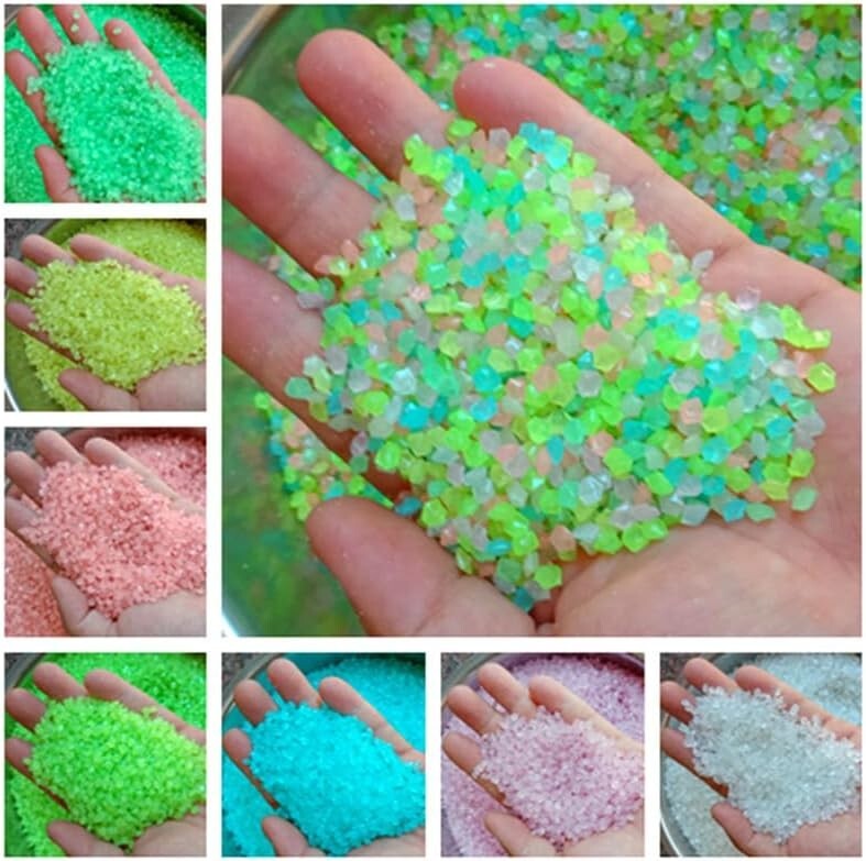 Mini glow-in-the-dark sand for bottle,garden,aquarium filling decoration (color)