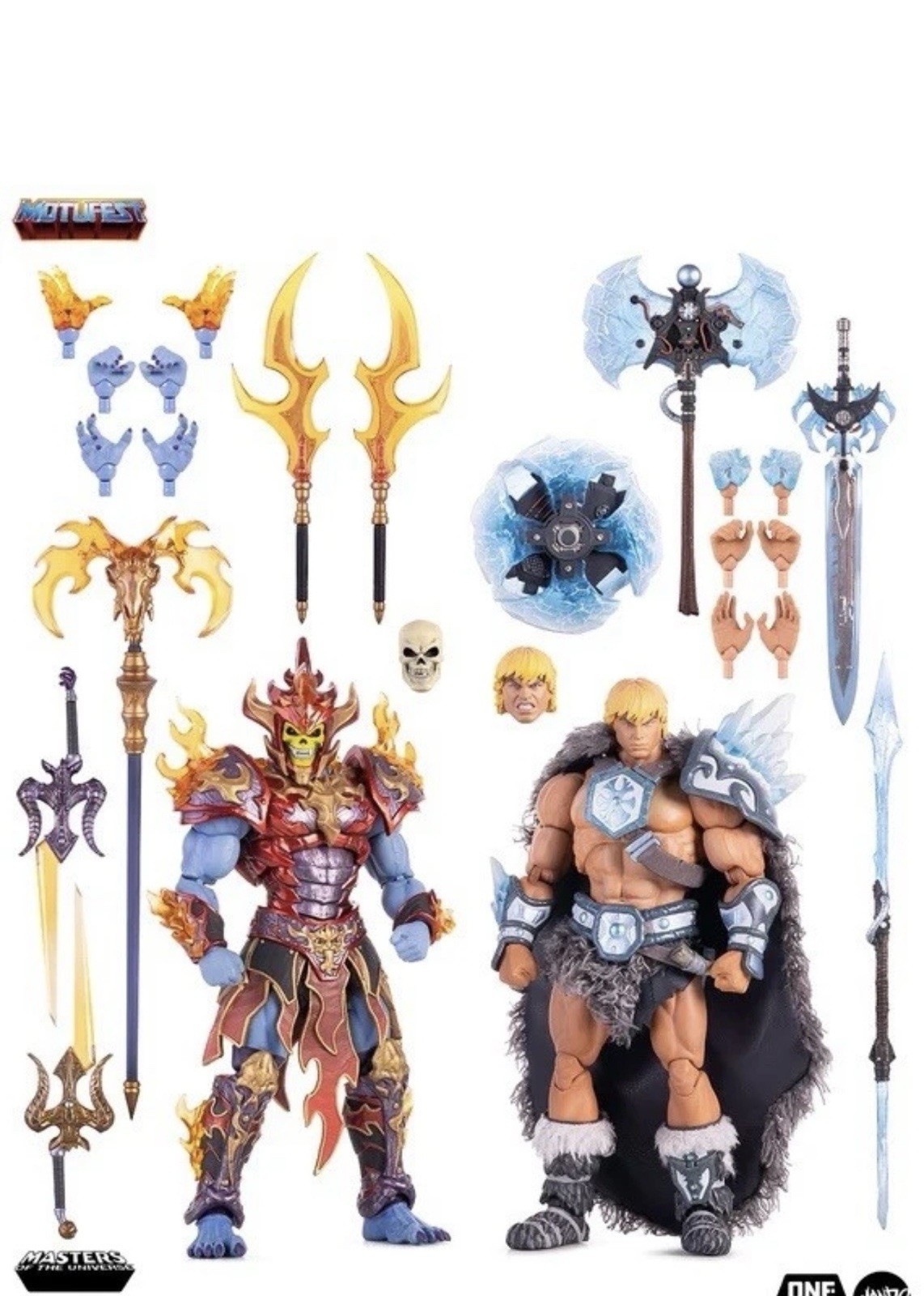 Mondo - MOTU 200X - Ice Armor He-Man and Fire Armor Skeletor 1/12 - Presale