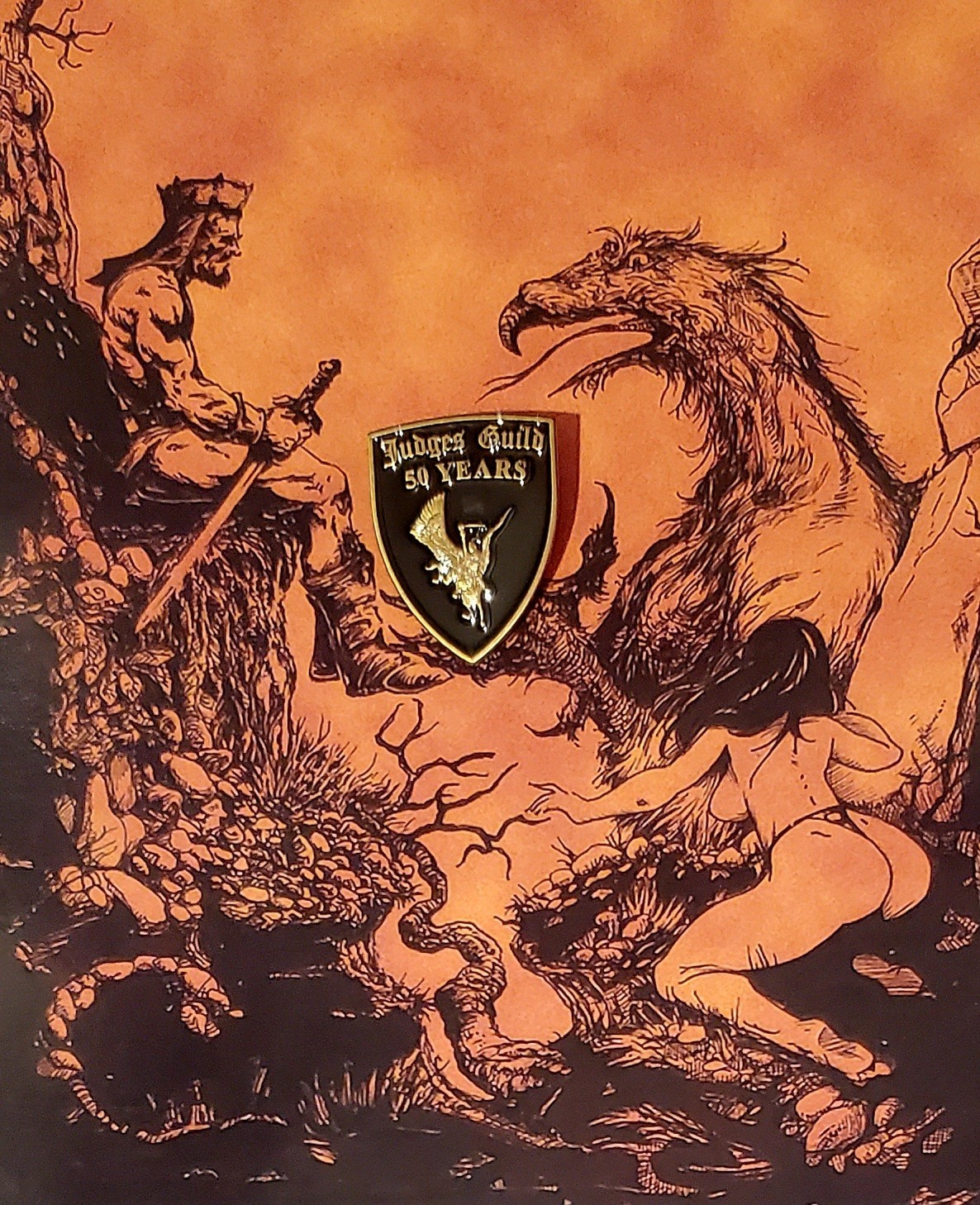 Judges Guild 50th Anniversary Badge This Year ONLY NEW. Judges Guild 50th Anniversary Badge This Year ONLY NEW.
