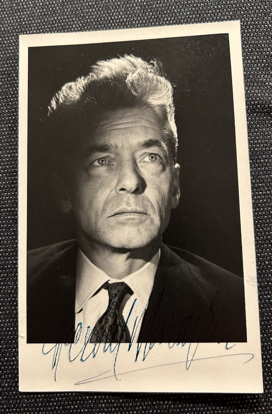 Herbert von Karajan original autograph, signed autograph