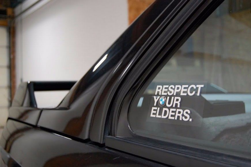Respect Your Elders for BMW Sticker Decal Aufkleber