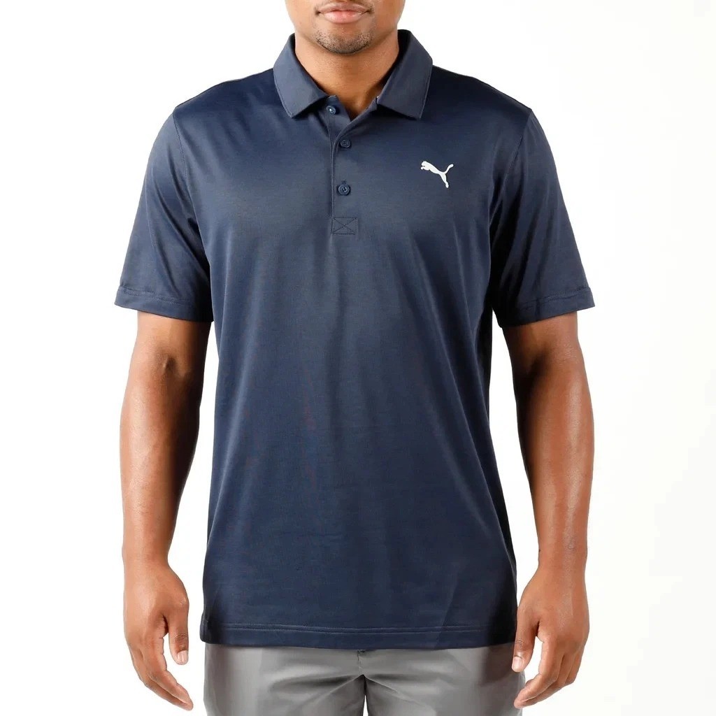 NWT Puma Men\'s L Blue Active Polo Shirt NWT Puma Men\'s L Blue Active Polo Shirt