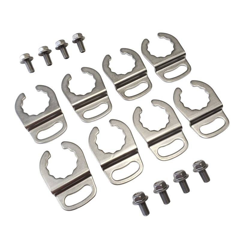 DHD 700-004K STAINLESS DURAMAX FUEL INJECTOR LINE RETAINER KIT LB7 2001-2004 DHD 700-004K STAINLESS DURAMAX FUEL INJECTOR LINE RETAINER KIT LB7 2001-2004