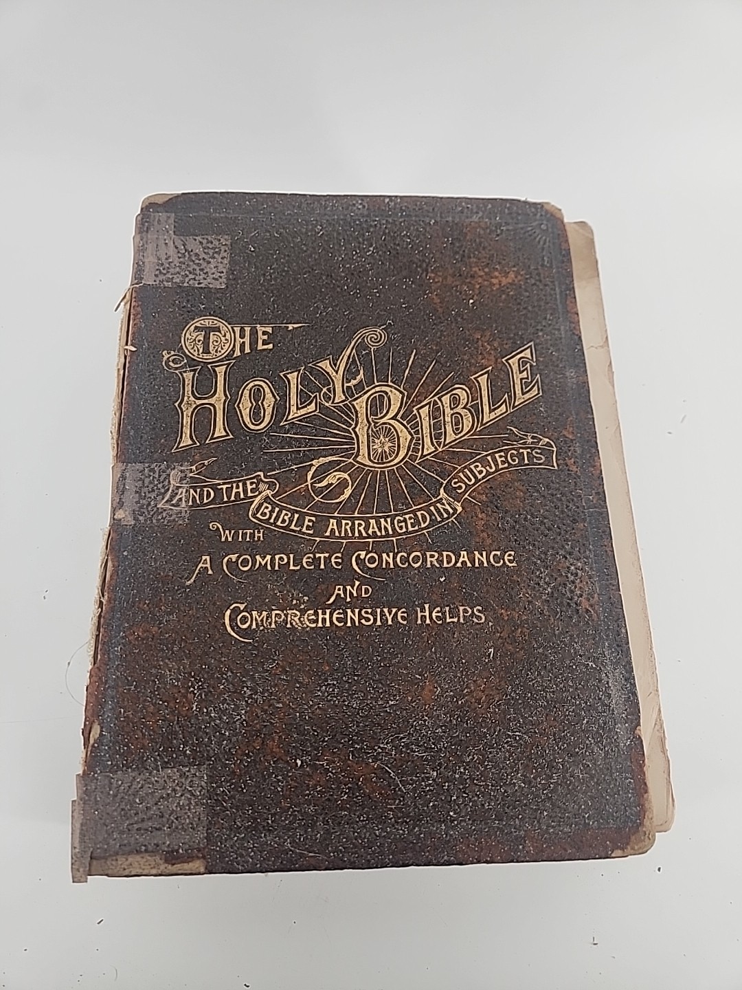 Antique Bible 1898 Wilmore\'s New Analytical Ref Bible Large Very Distressed