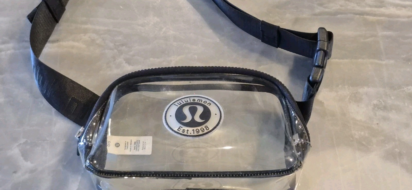 Lululemon Everywhere Belt Bag 1L Clear Black Stadium Approved Crossbody Sling