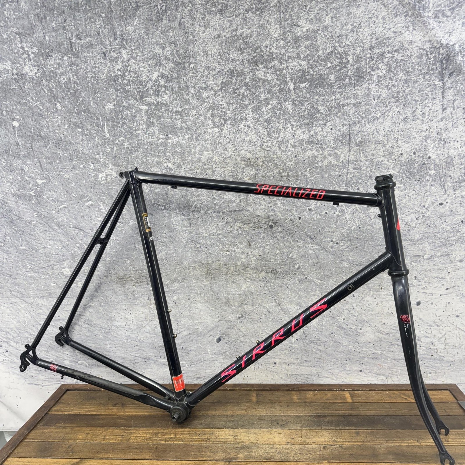 Vintage Specialized Sirrus Road Bike Frame 60cm Black Lugged CrMo 700c 126mm