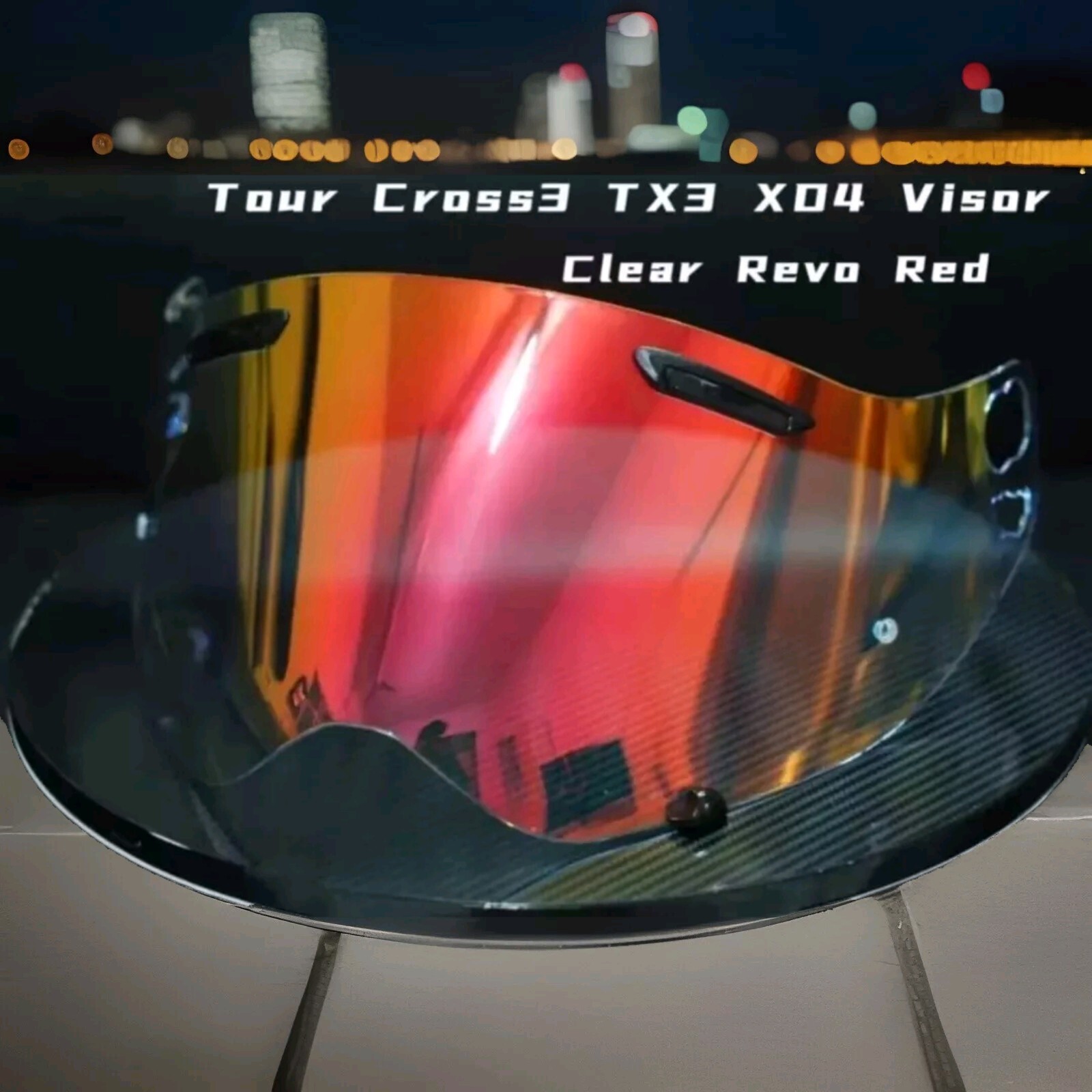 Arai TX4 XD4 X04 Compatible Visor Lense Clear Red / 10 Day Delivery