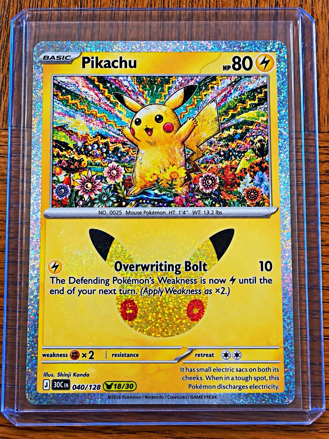 The Pokémon Company Pokemon TCG Pikachu 040/128 Promo Holo Full Art English