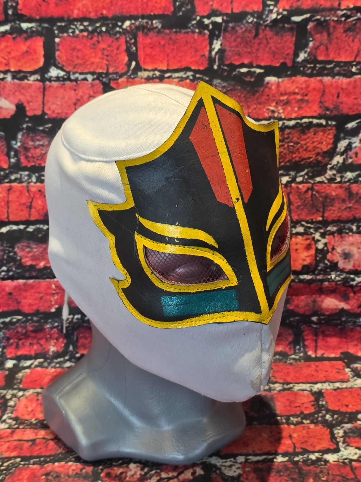 ORIGINAL 1980's MASCARA SAGRADA CMLL Lucha Libre Mask - MEXICO - SIGNED