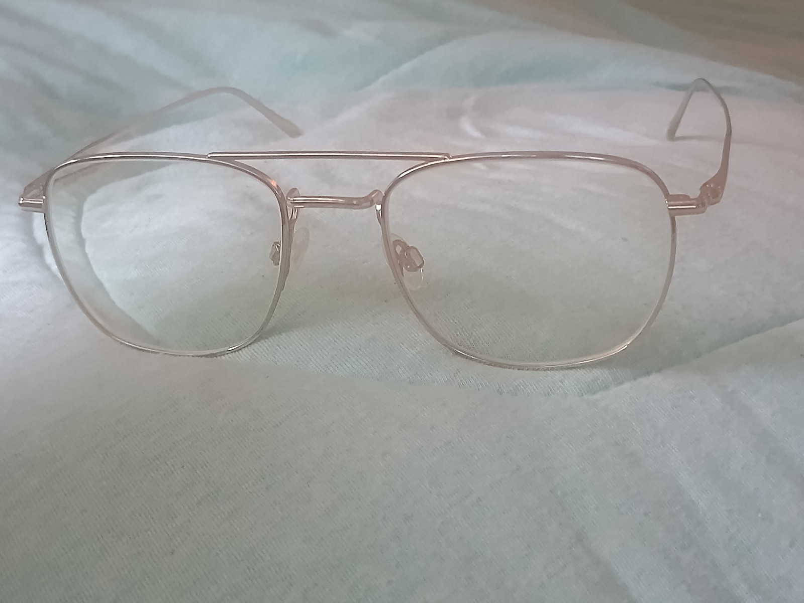 Warby Parker Gus W 2403 Eyeglasses Frame Polished Gold Metal 52-20-145 Japan VG+