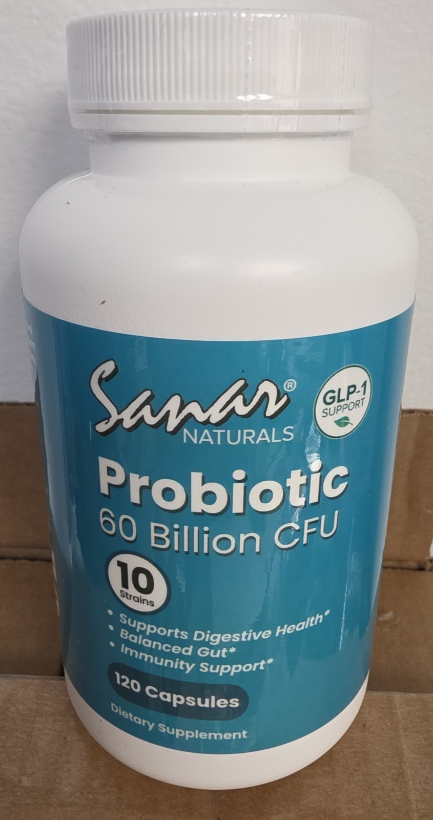 Sanar Naturals Probiotic 60 billion CFU, 10 Strains/120 Capsules