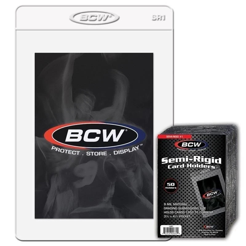2000 BCW #1 Card Holders 3 5/16x4 15/16 Vintage Card Grade Submission Clear New