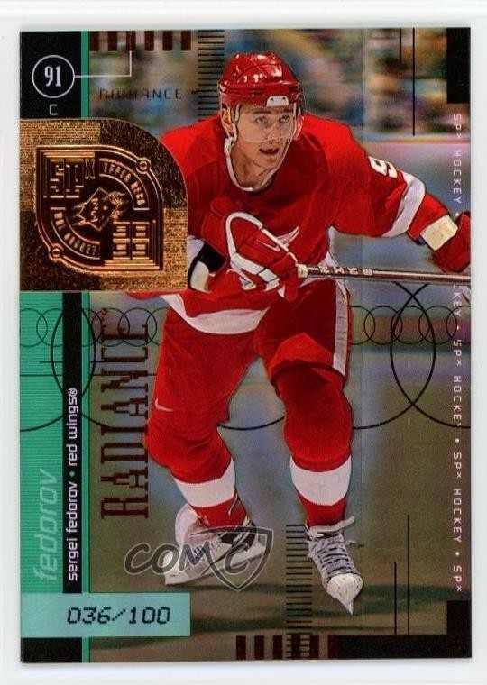 1998-99 SPx Top Prospects Radiance 36/100 Sergei Fedorov #23 HOF 6m7