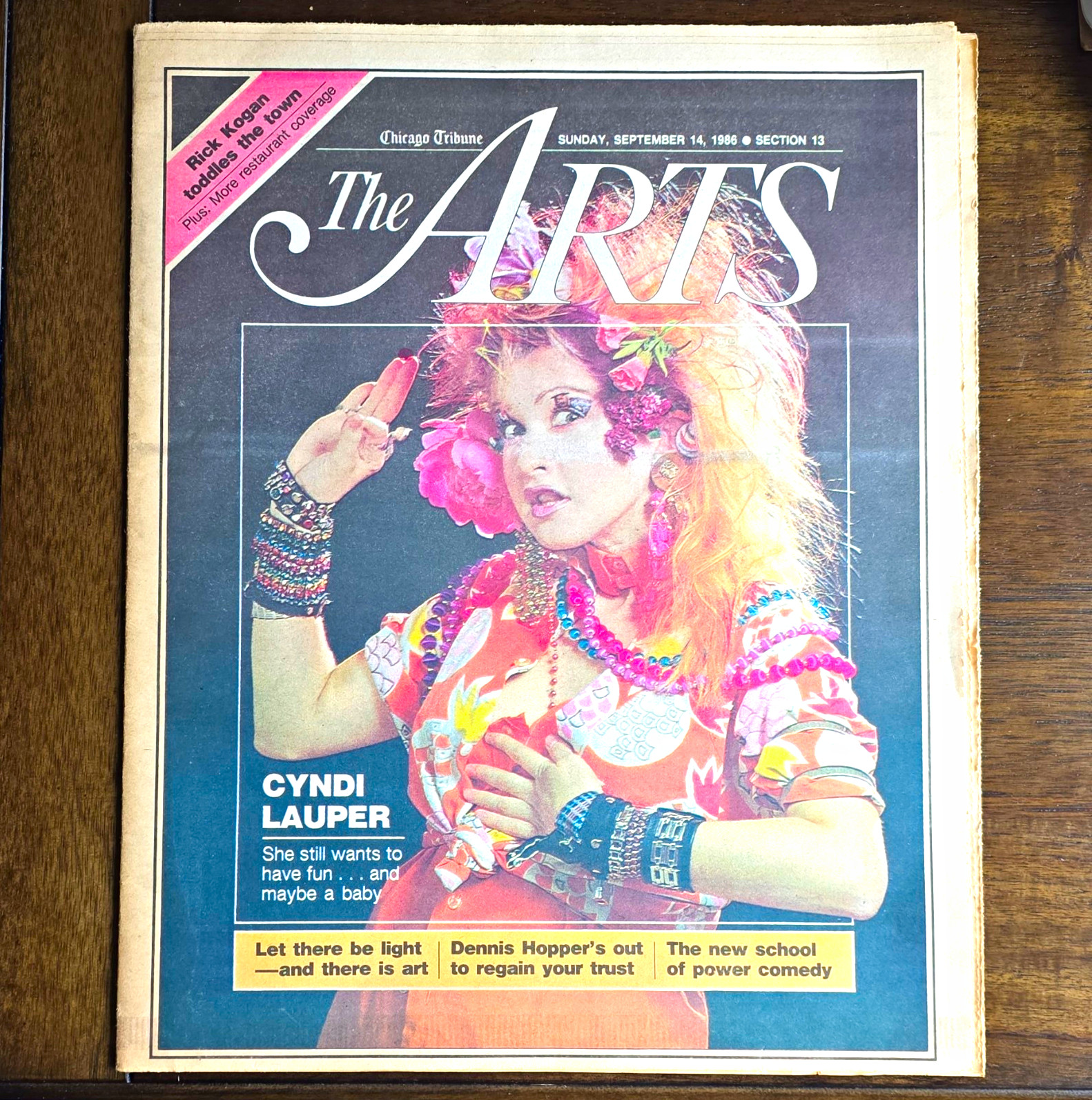 1986 Chicago Tribune The Arts Section Sunday Issue Cyndi Lauper Cover 1986 Chicago Tribune The Arts Section Sunday Issue Cyndi Lauper Cover