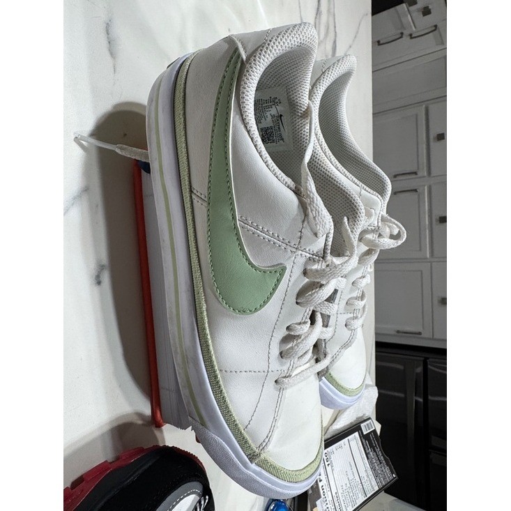 Nike Court Legacy Sneakers Boys 6.5Y White Good Sage Green Low Top Lace Up