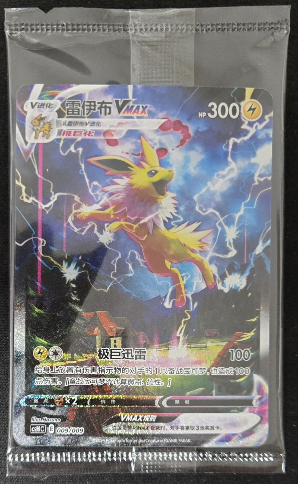 SEALED Chinese Jolteon VMAX 009/009 Eevee Gift Box Alternate Art Holo Pokémon NM