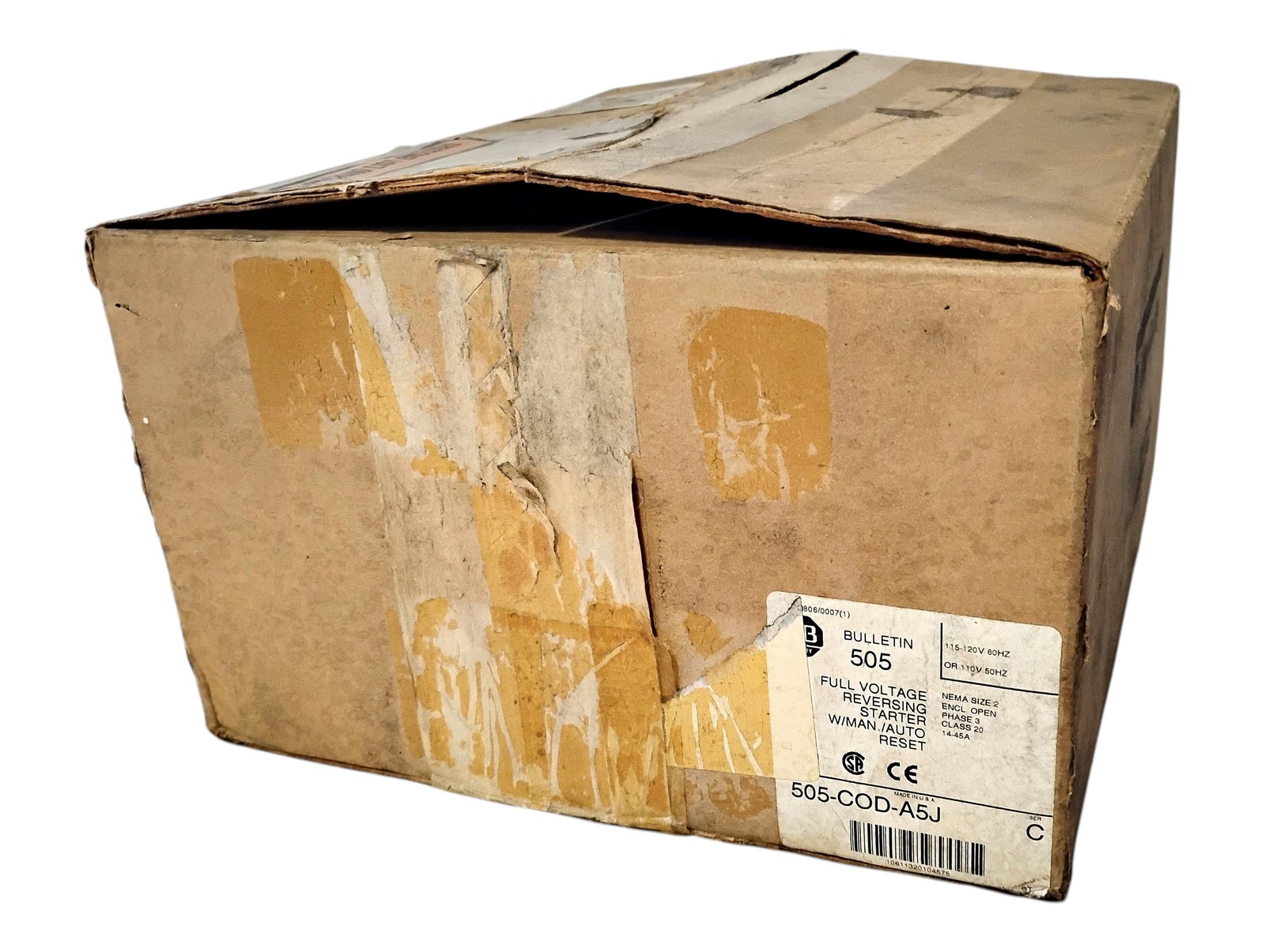 Allen-Bradley 505-COD-A5J Ser C 110/120 V 14-45 A Size 2 Reversing Starter