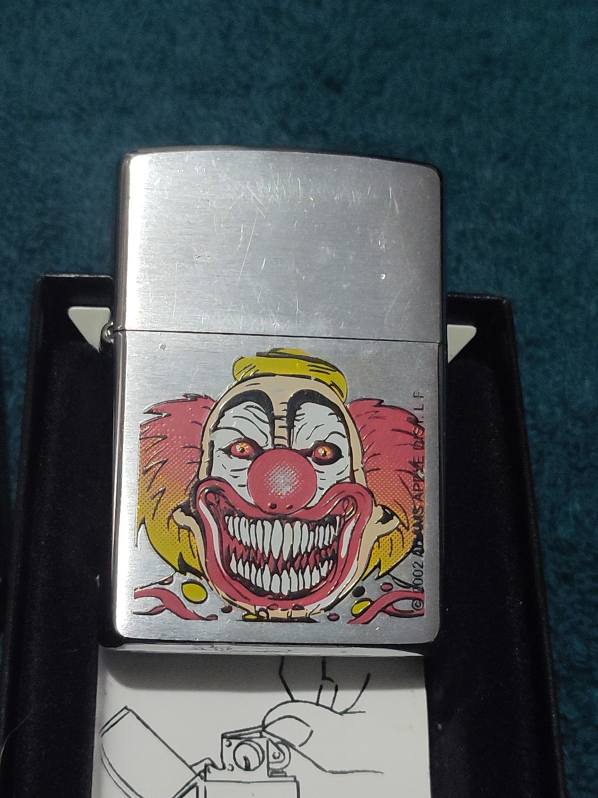 Vintage 2002 Evil Killer Clown Zippo Lighter 🤡 Vintage 2002 Evil Killer Clown Zippo Lighter 🤡