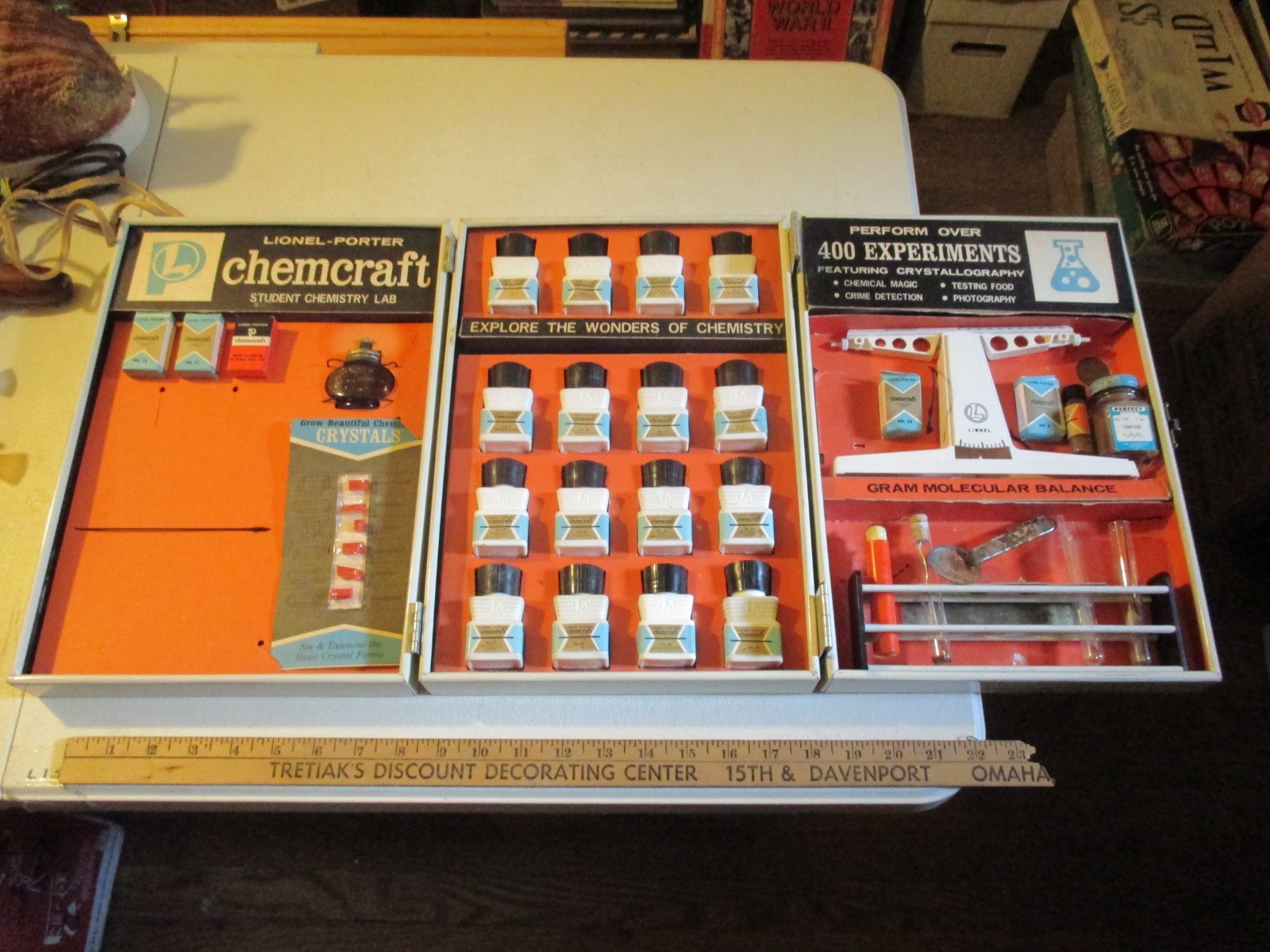 Vintage Lionel-Porter Chemcraft Chemistry Lab Metal Case Science Kit