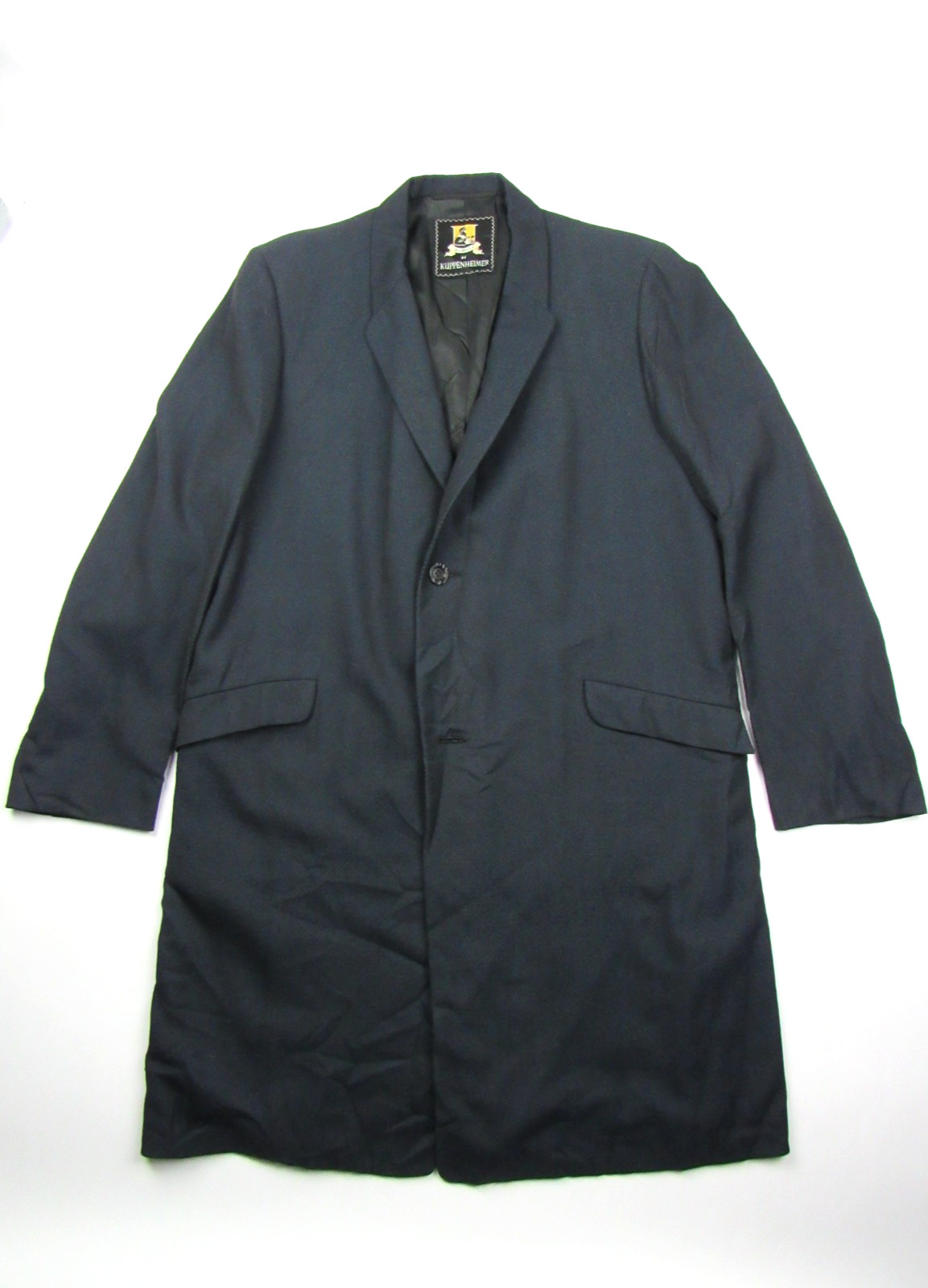 Vtg 50s 60s Kuppenheimer Wool Overcoat Hollywood Mod Mid Century VLV Worn L/XL