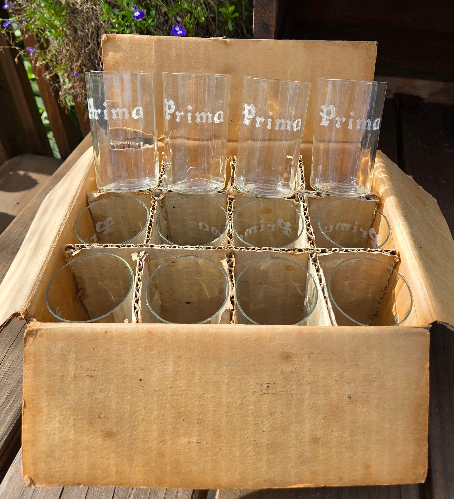 Rare 1931 Prima Beer Glasses 12 Original Box Mint Chicago IL