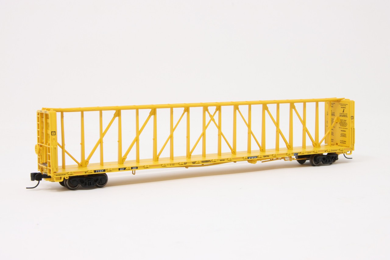 N Scale - Jackson Railcar N601046 - Centerbeam - TTX (TTZX) 857420 N Scale - Jackson Railcar N601046 - Centerbeam - TTX (TTZX) 857420