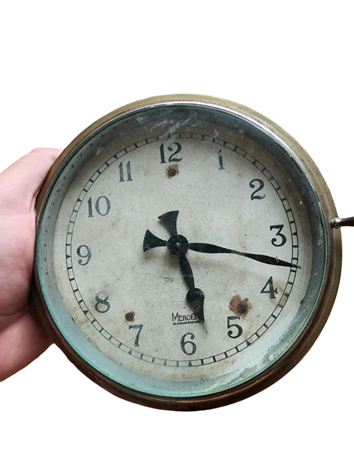 Antique MERCER NAVY MARINE SHIP WALL CLOCK MADE IN ENGLAND Antique MERCER NAVY MARINE SHIP WALL CLOCK MADE IN ENGLAND