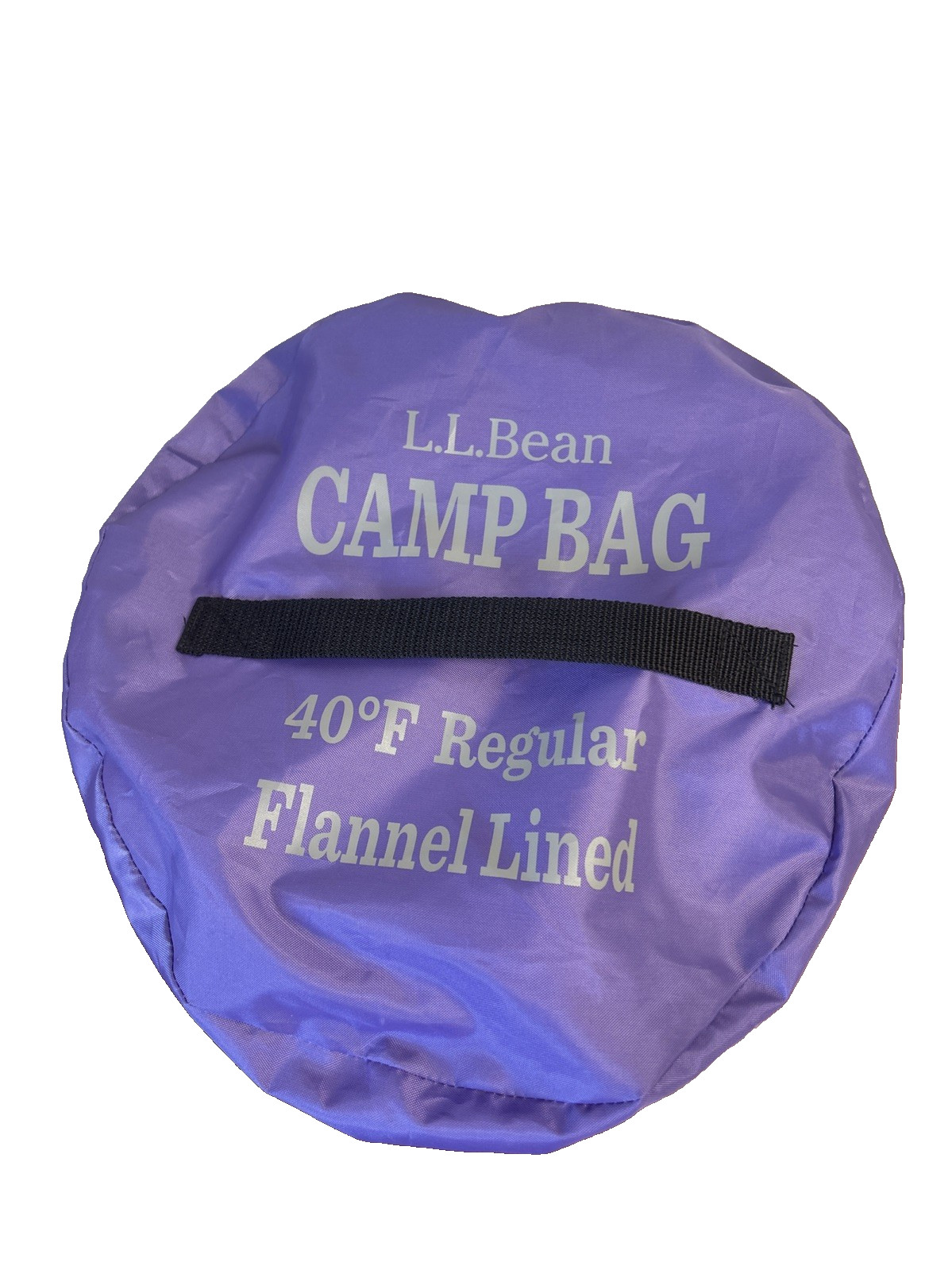 NEW L.L.Bean Regular Flannel Lined Camp Sleeping Bag 40°F Purple w/Storage Sack