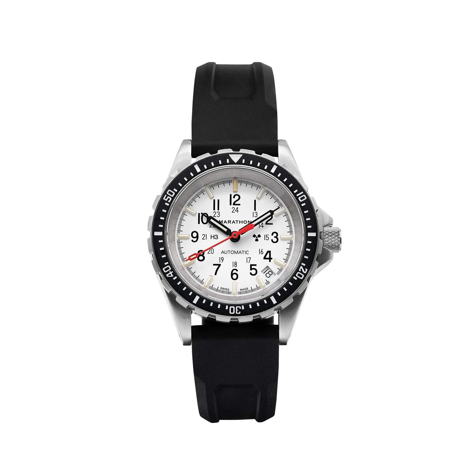 Divers Auto Medium Search and Rescue White NGM/Rubber | Arctic White Dial Wristw