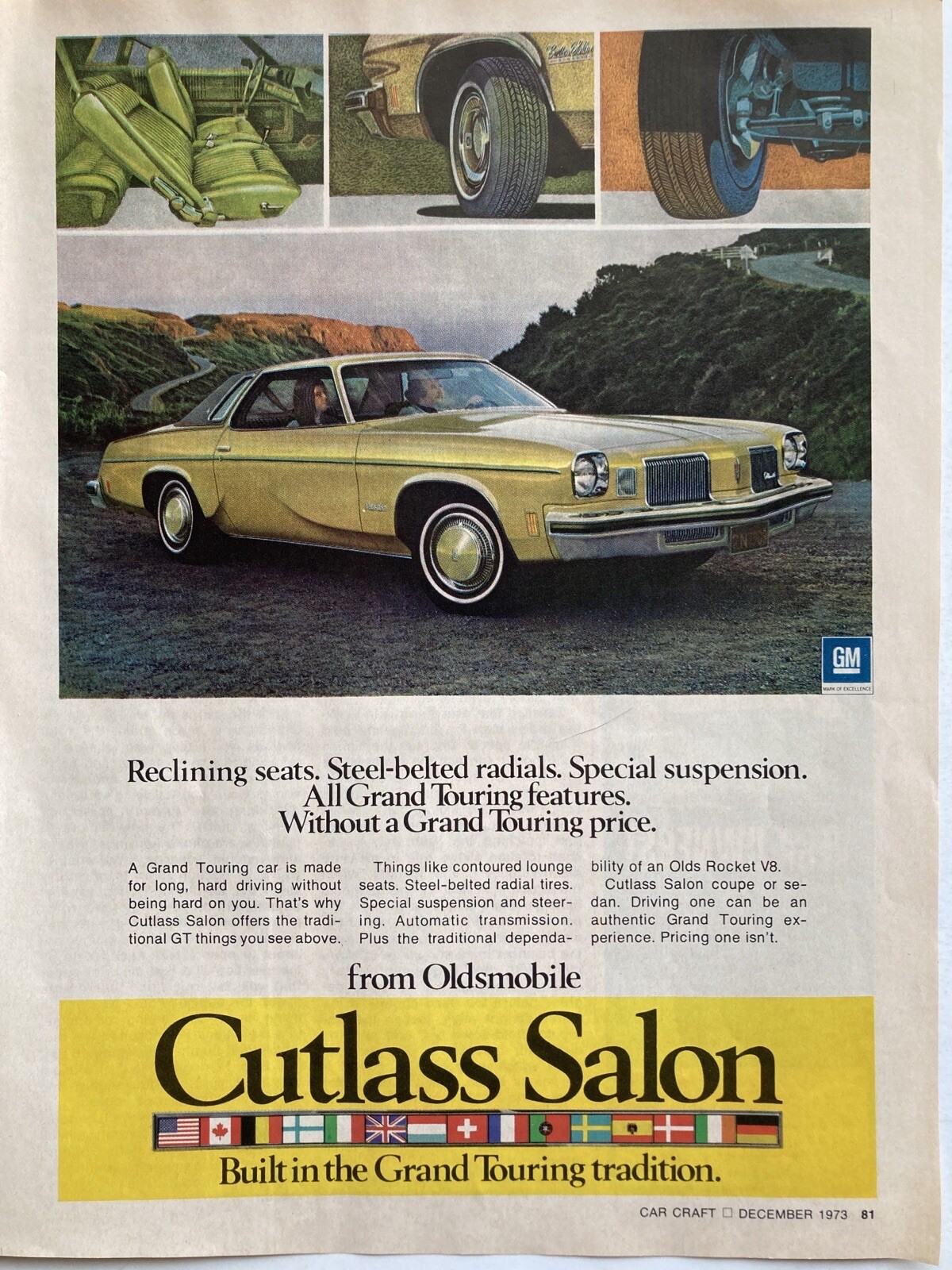 1974 Oldsmobile Cutlass Salon Print Ad