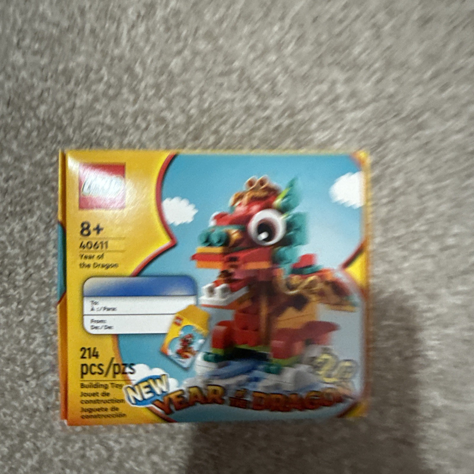 LEGO 40611 Year Of The Dragon 2023 Set 214 Pieces New Sealed
