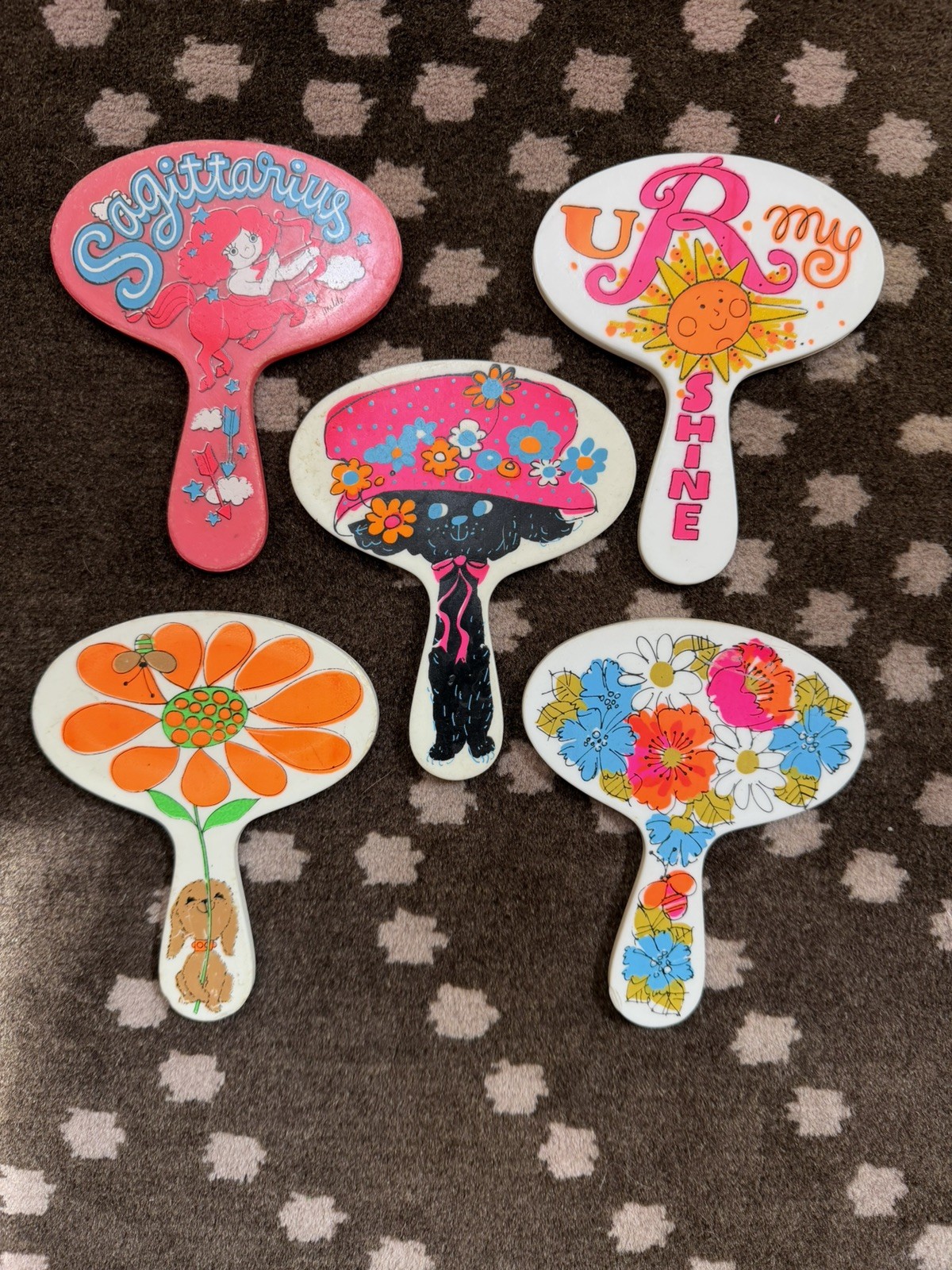 Vintage Tom Fields Tinkerbell Mirrors Lot of 5 girls hand mirror 60’s 70’s Vintage Tom Fields Tinkerbell Mirrors Lot of 5 girls hand mirror 60’s 70’s