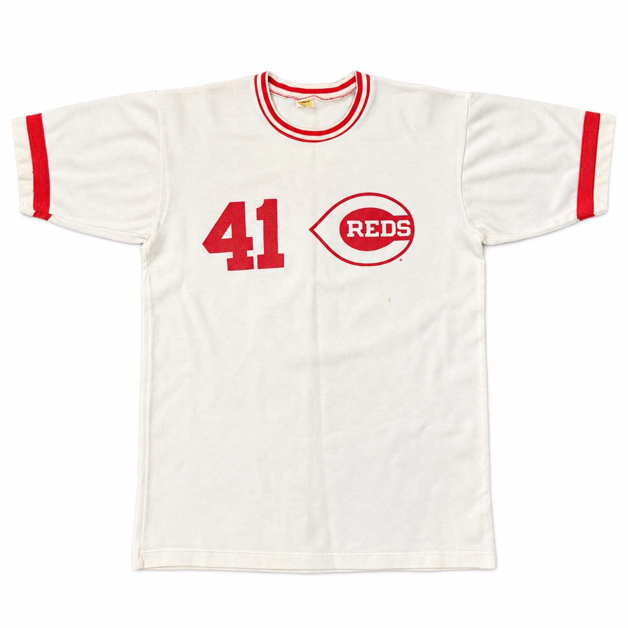 Vintage 70s 80s Tom Seaver Cincinnatti Reds MLB Jersey Men's Medium Velva Sheen