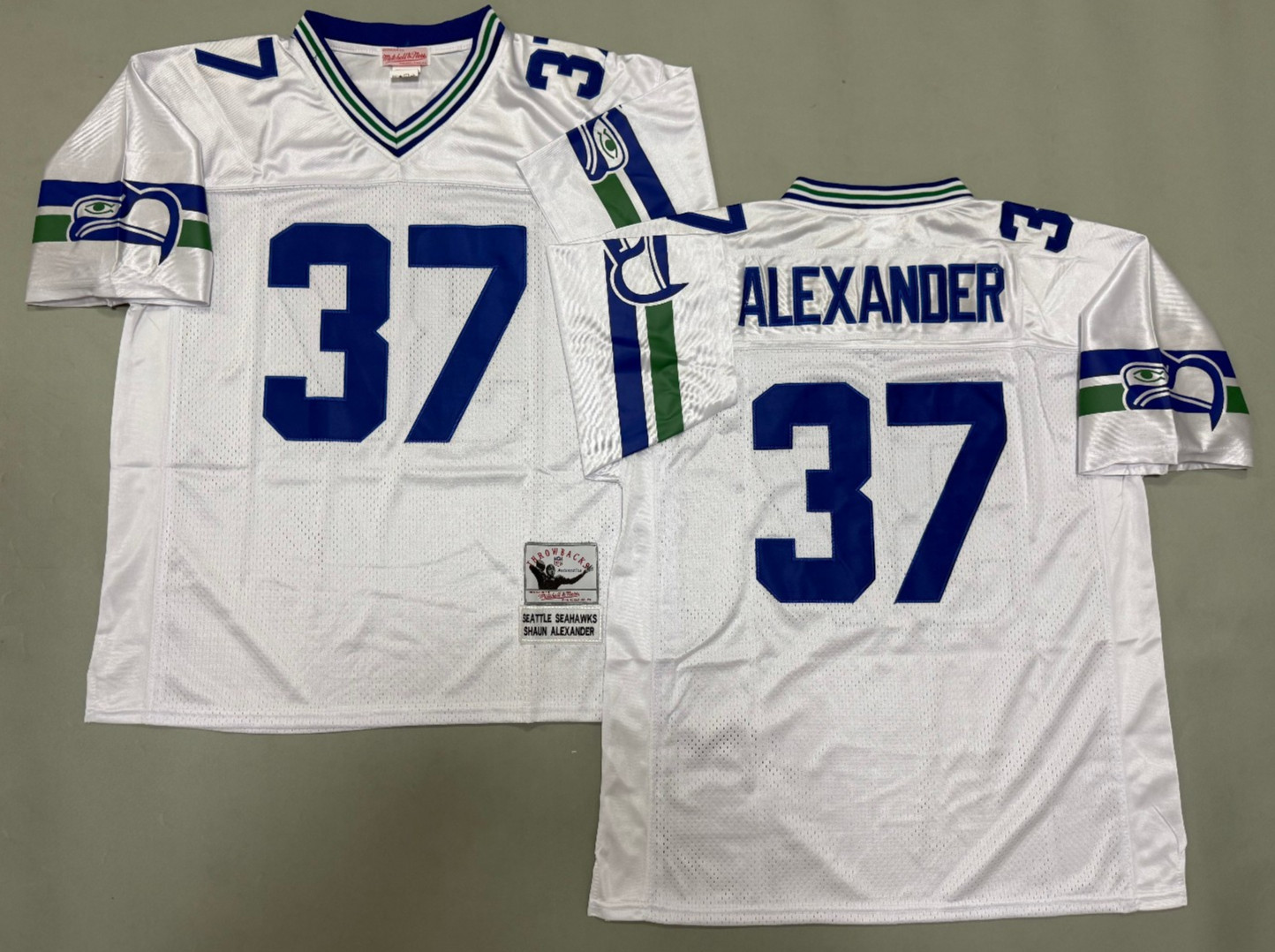 Vintage Shaun Alexander #37 Seahawks Throwback Stitched Jersey