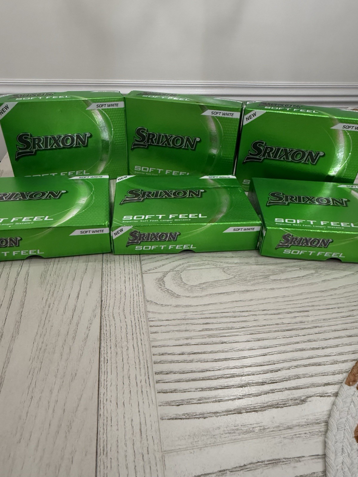 6 Dozen New Srixon Soft Feel White Goof Balls